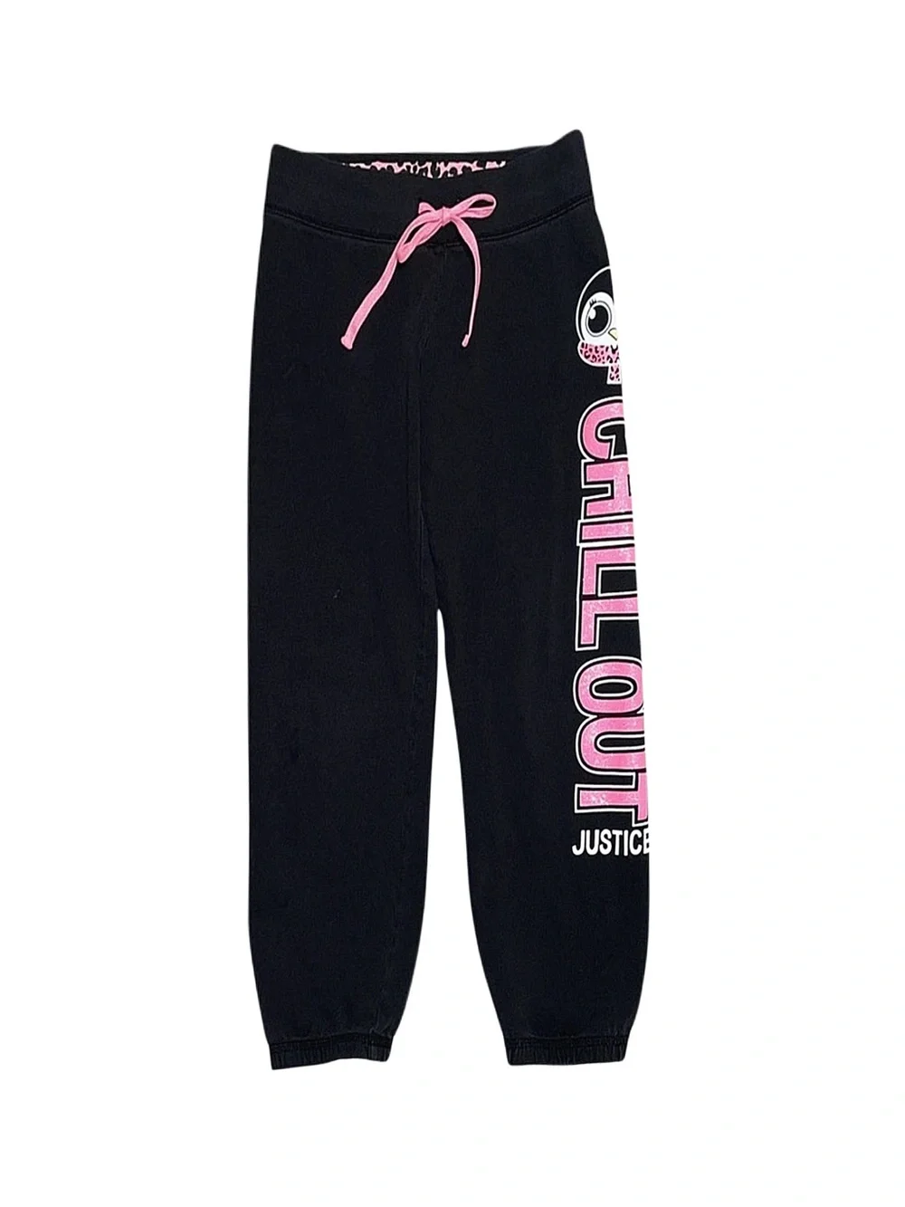 JUSTICE Girl's Black Joggers Size 8